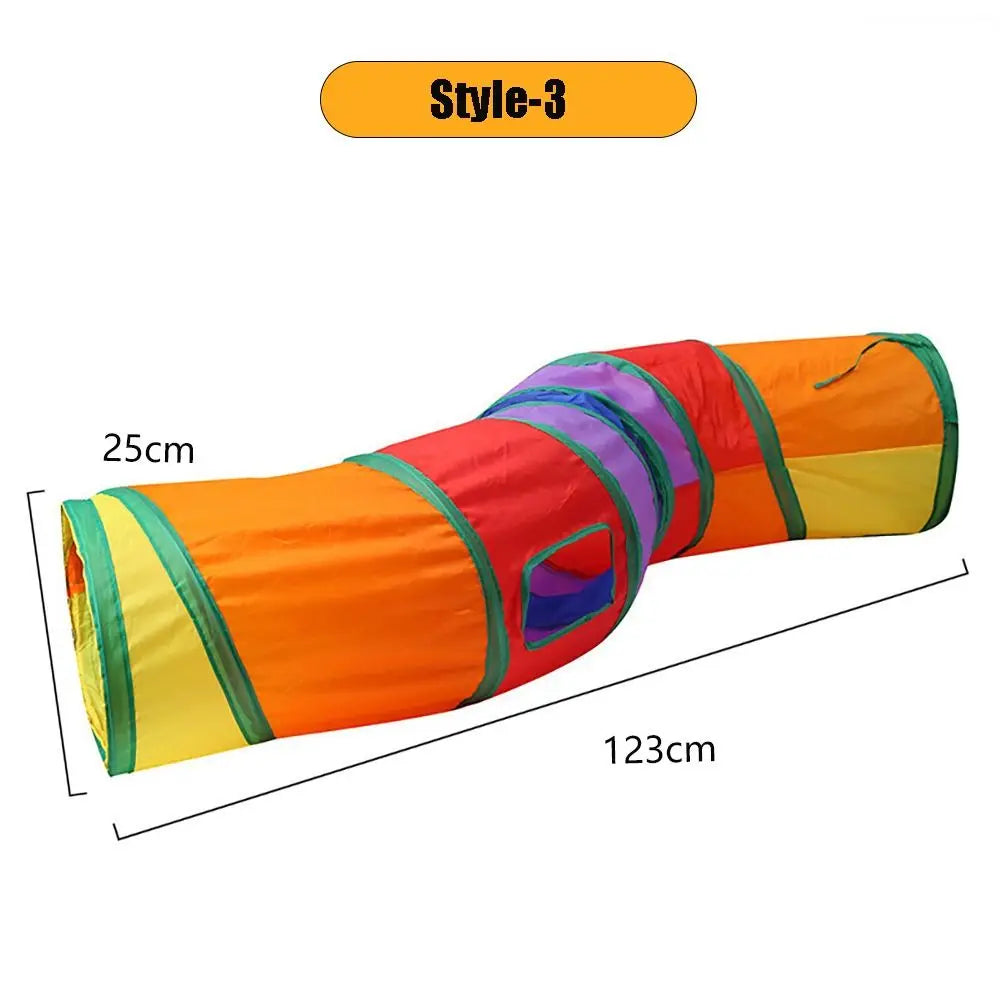 Túnel plegable interactivo para gatos y pequeñas mascotas.