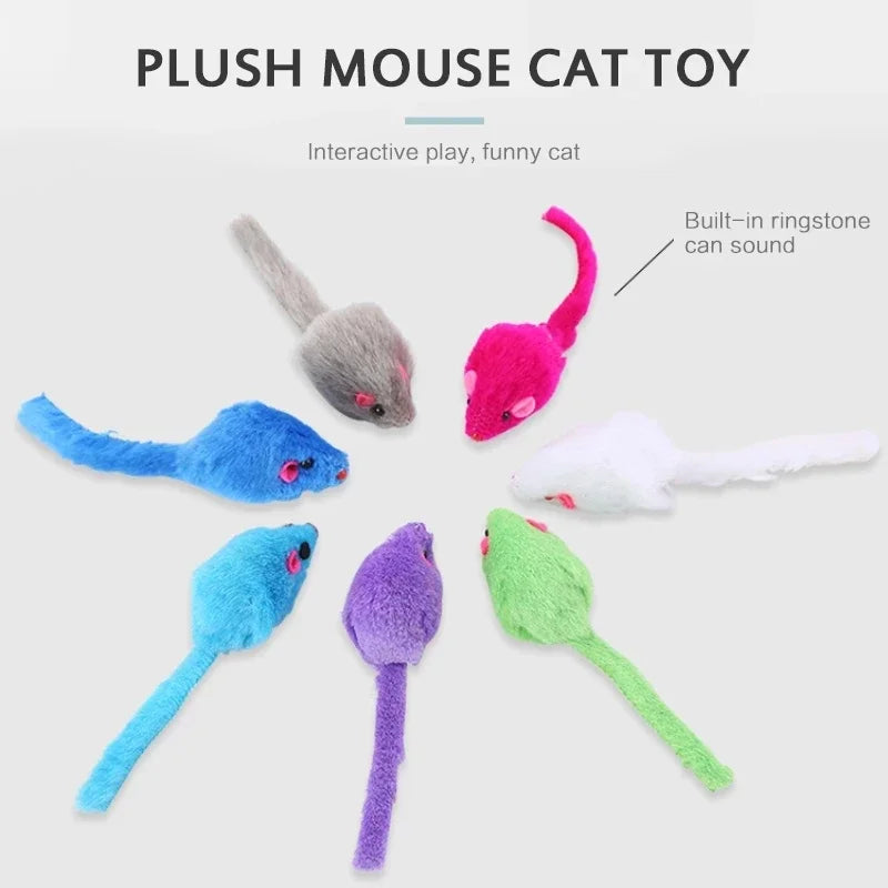 Ratón de peluche interactivo para gatos