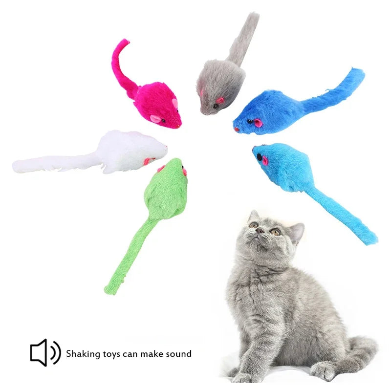 Ratón de peluche interactivo para gatos
