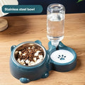 Comedero y dispensador de agua 2 en 1 ergonómico para mascotas