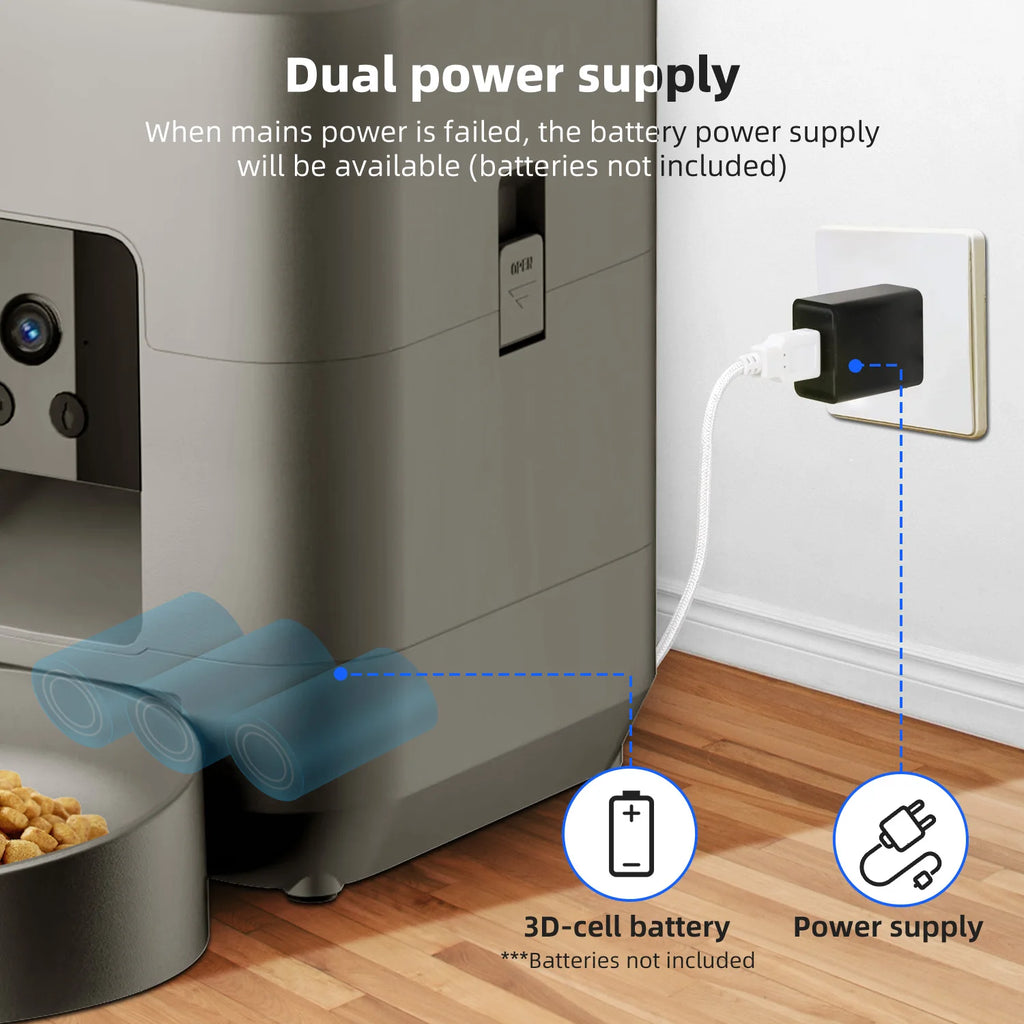 Comedero automático inteligente wifi con control con app móvil