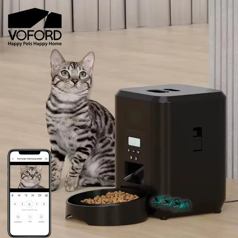 Comedero automático inteligente wifi con control con app móvil